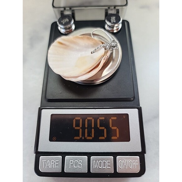 Pink And White Shell Dangling Pierced Earrings Vintage Costume Jewelry, READ - Picture 10 of 10